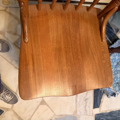 Vintage Pressback Spindle Dining Chair-F