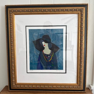 Itzchak Tarkay "Sarafina" Pencil Signed & Numbered Limited Edition Framed Serigraph 102/300