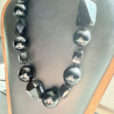 Vintage black statement necklace