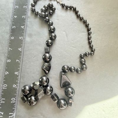 Vintage black statement necklace