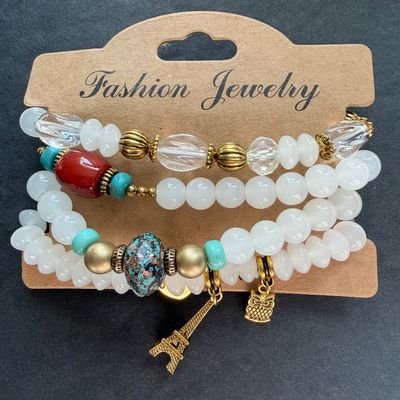 Fashion jewelry stretchy bracelet set