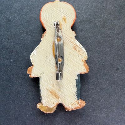 Vintage pumpkin scarecrow pin