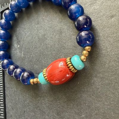 Agate stone type beaded bracelet