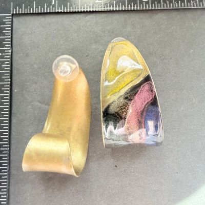 Vintage enamel statement earrings