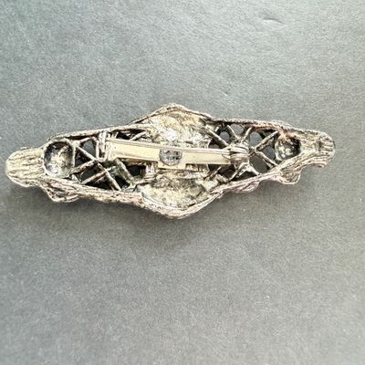 Vintage silver tone brooch