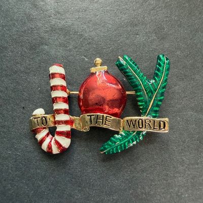 Vintage joy brooch