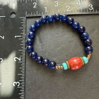 Agate stone type beaded bracelet