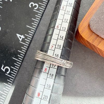 Silver tone unmarked ring