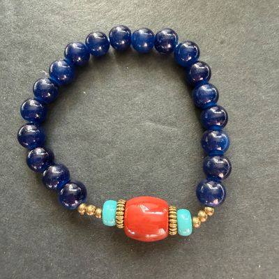 Agate stone type beaded bracelet