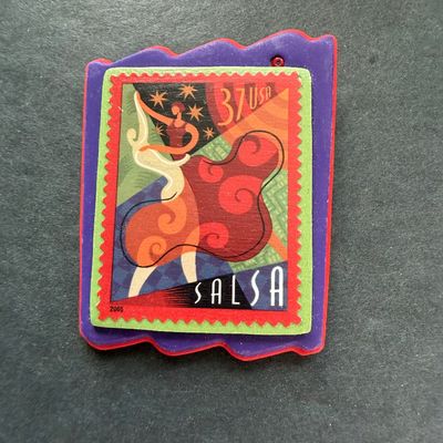 Vintage vibrant colored salsa pin