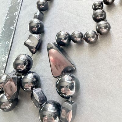 Vintage black statement necklace