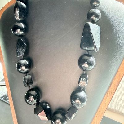 Vintage black statement necklace