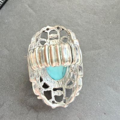 Turquoise stone type stretchy ring