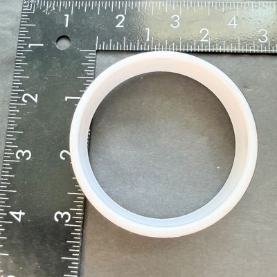 White lucite type bangle bracelet