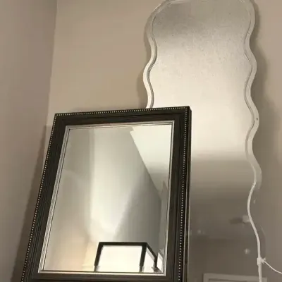 Pink Light Up Body Mirror & Framed Accent Mirror 