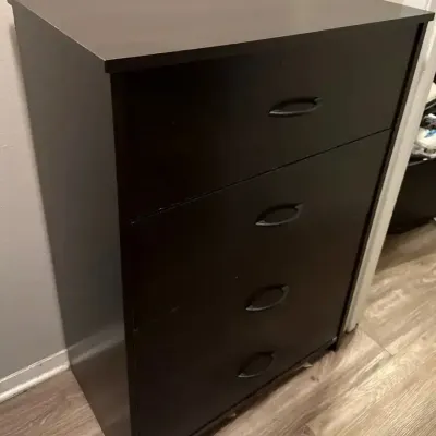 Dark Brown 4-Drawer Dresser