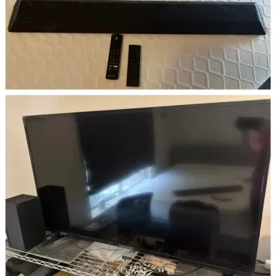Insignia 55" TV & Vizio 36" Soundbar with Remotes