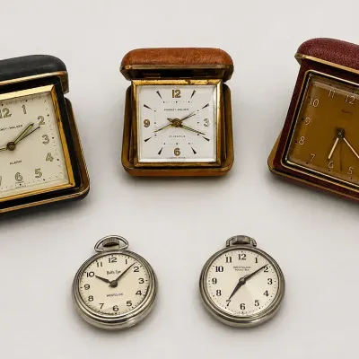 Phinney Walker Semca Westclox Travel Clock Pocket Watch Assortment