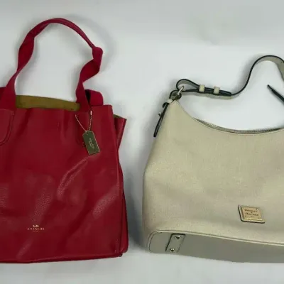 Coach Red Leather Tote Dooney & Bourke Shoulder Bag Designer Handbag