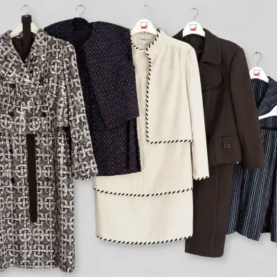 Bogner 80s Wool Suit Set Patterned Blazer Jacket Skirt Trousers Matching Pieces