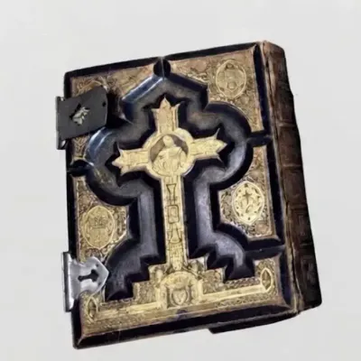 Antique German Catholic Family Bible | Dr. Joseph Franz von Allioli, Pope Leo XIII | Embossed Cross 