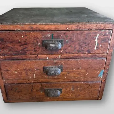 Wooden Tool Chest 3 Drawer