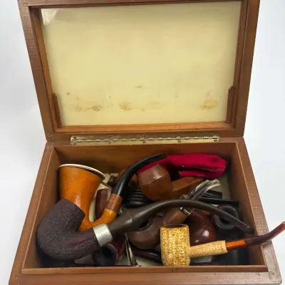 Briar Corncob Tobacco Pipe Wooden Humidor Storage Box Multi Tool Accessories 