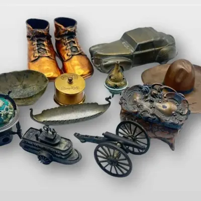 Mixed Metals Collectibles Trinket Box Globe Bookends Figurines Decor