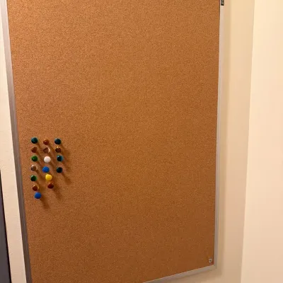 Large 36" x 24" Aluminum Frame Cork Bulletin Board