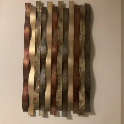 Large Wavy Metal Wall Art