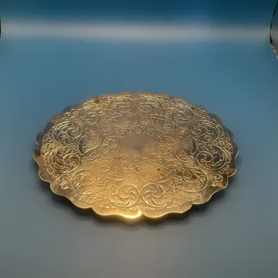 Elegant Steel Dining Table Tray Serving Tray Platter
