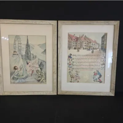 7 - Framed Bavarian Scene Art
Two framed 16" x 21" artworks featuring Bavarian scenes. One is themed on Johann Strauss's...