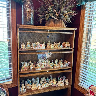 Beautiful glass door antique cabinet 