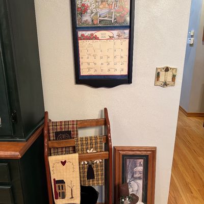 Wooden textile rack