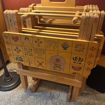 Primitive wooden trays