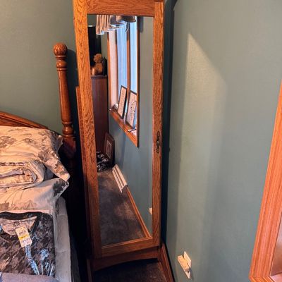 Mirrored jewelry armoire 
