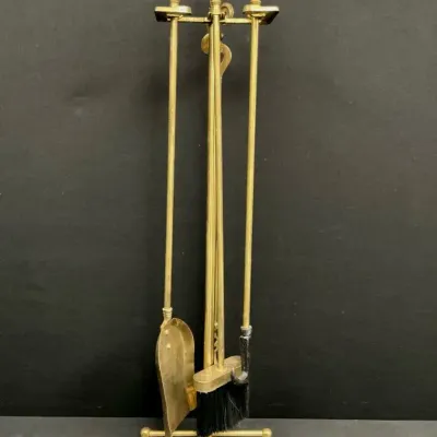 Brass Fireplace Tool Set