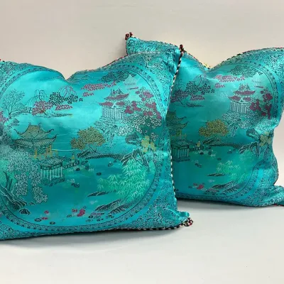 Satin Brocade Pillow Covers