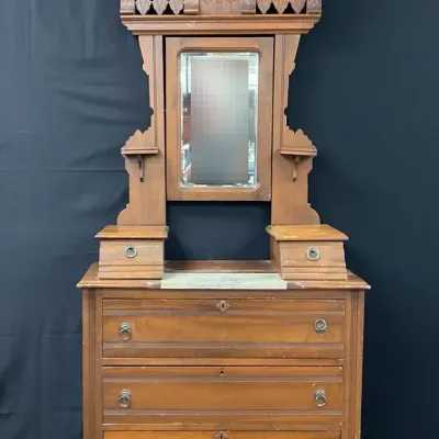 Victorian Eastlake-Style Walnut Dresser