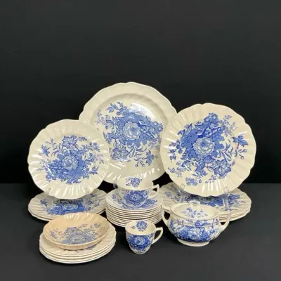 Royal Doulton England, “The Kirkwood Blue” Transferware