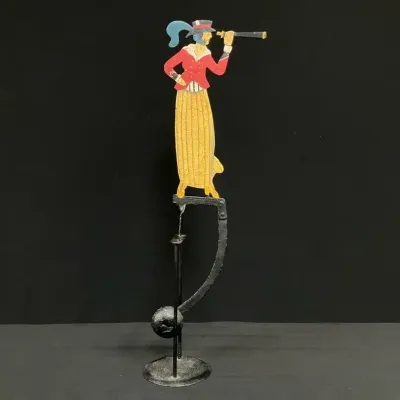Vintage Folk Art Kinetic Balance Sculpture