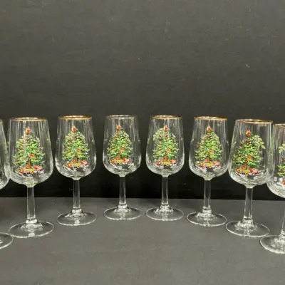 Spode Christmas Tree Wine Glasses