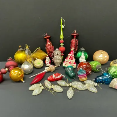 Molded Glass Christmas Ornaments