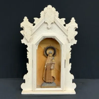Devotional Statue Of The Madonna And Child