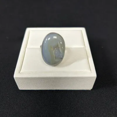 Lavender Quartz & Sterling Ring *