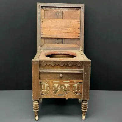Wooden Commode Chamber Pot Chair