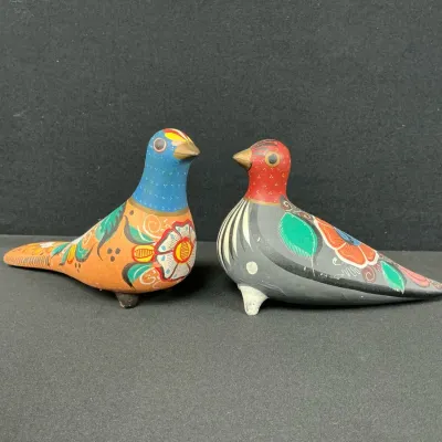 Mexican Terracotta Birds With Legs