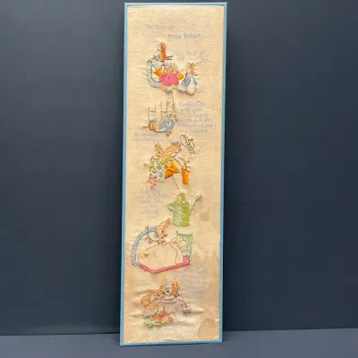 The Tale of Peter Rabbit Crewel Wall Hanging