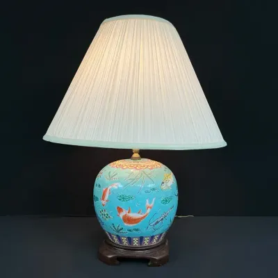 Hand Painted Ginger Jar Table Lamp