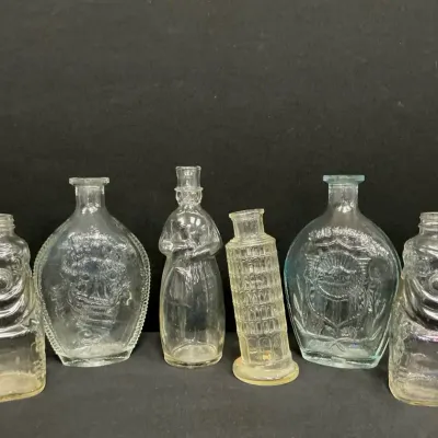 Vintage Clear Bottle Collection 